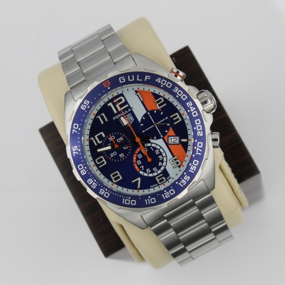 New Tag Heuer Formula 1 Mens Watch CAZ101AT.BA0842 Gulf Oil X Blue Orange F1 SS - Picture 16 of 16